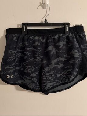 Under Armour Women’s Black & Gray Camo Athletic Shorts
